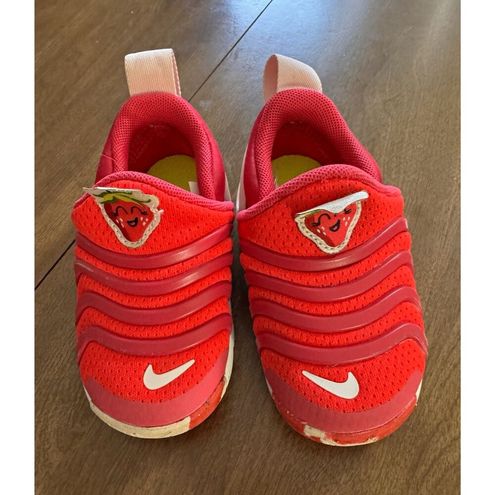 Nike Baby/Toddler Slip-On Breathable Mesh Sneakers Pink/Red/White US 5